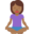 woman in lotus position, medium-dark skin tone